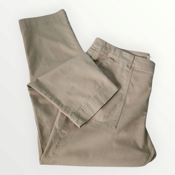 Johnnie-O‎ Womens Khaki Pants 12 Lyocell Stretch Utility Trouser Quiet Luxury - Picture 1 of 10